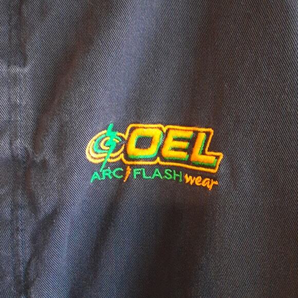 OEL Arc Flash Wear 12 CAL CM2 Navy Blue Electrician Safety Work Wear Coverall 2X - Picture 7 of 16